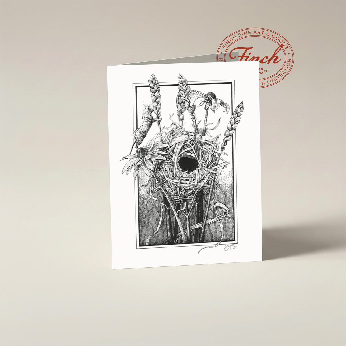 Harvest Mouse Greeting Card