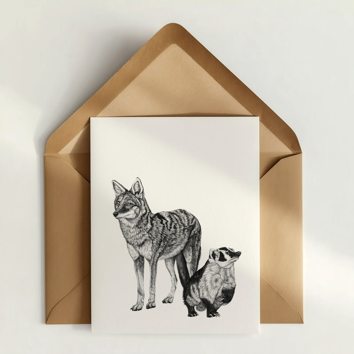 Coyote & Badger Team Greeting Card