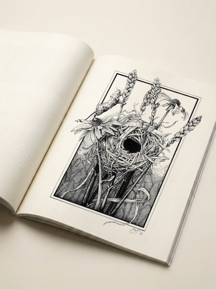 Spot illustration | Harvest Mouse nest