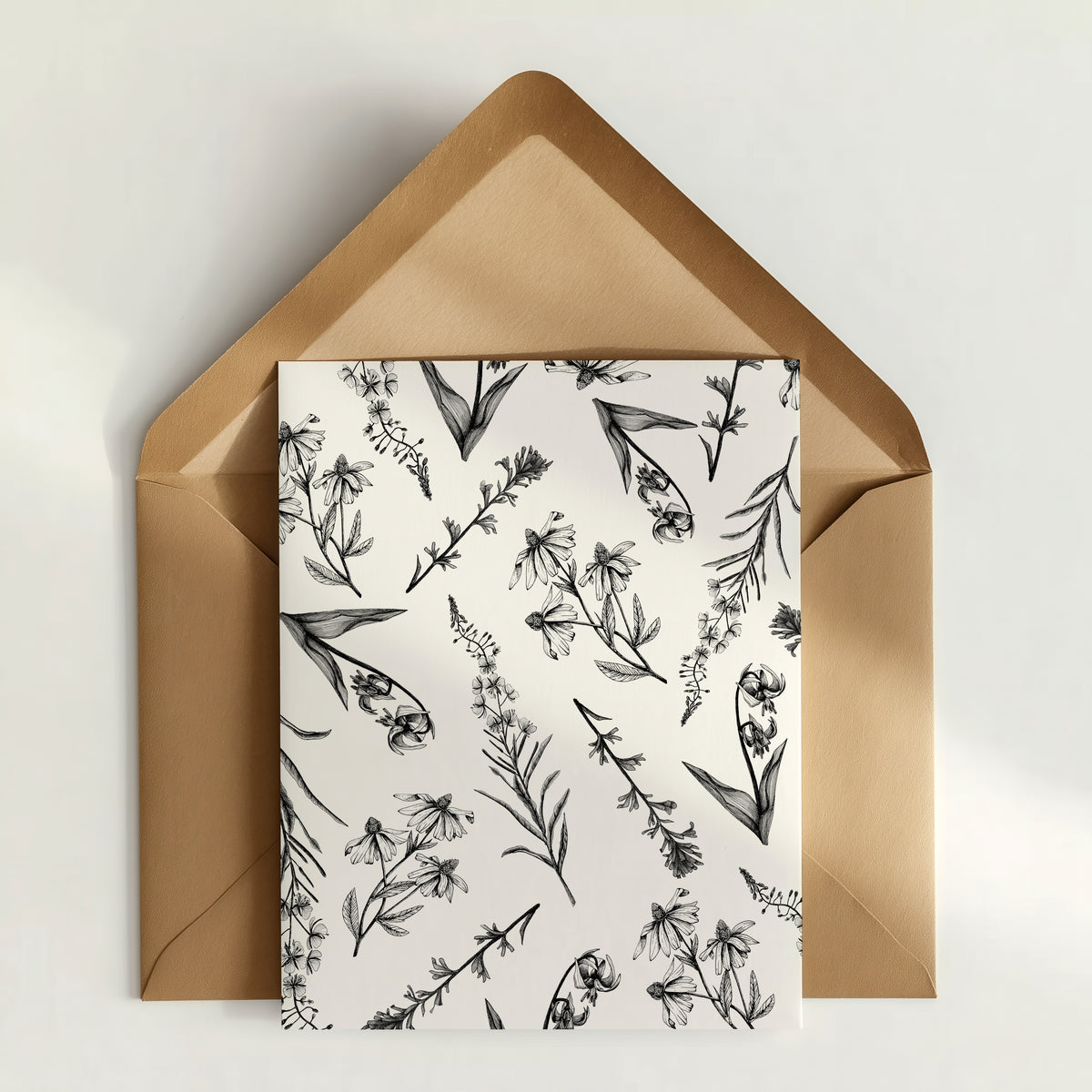 Flora Collage Greeting Cards